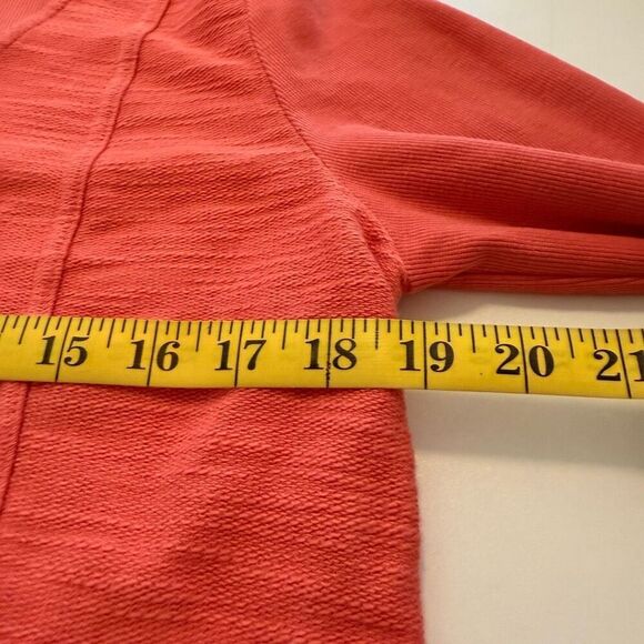 XCVI Coral Crochet Back High/Low Sweatshirt Sz L Boho, Lagenlook, Indie - Picture 9 of 13